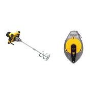 Stanley FATMAX Malaxeur 1600W à Vitesse Variable Double Poignée Avec Revêtement Grip & STANLEY 0-47-480 Cordeau Traceur Xtreme 30M Gamme FATMAX - Démultiplication 5X1 - Cordeau Polyester