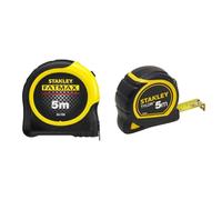 STANLEY FATMAX Mètre à Ruban 5 M - Revêtement Blade Armor - Ruban Ultra Épais - Plus Résistant & Stanley 1-30-697 - Mètre Tylon Bi matière 5m X 19mm - Ruban Anti-Corrosion - Blocage Du Ruban