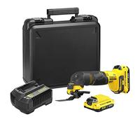 Stanley FATMAX Outil multifonction rotatif Sans Fil 18V Lithium Ion 8000-18000 osc/min Avec 1 Mallette 2 batteries 2Ah 1 Chargeur Gamme FATMAX V20 SFMCE500D2K-QW