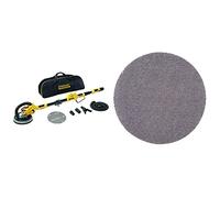 Stanley FATMAX Ponceuse Longue Portée à Cloison Sèche Filaire 750W 1700 trs/mn Anneau Lumineux LED Gamme FATMAX Robuste & wolfcraft 2287000 Lot de 5 Patins maille Carbure/Silicium G120 ø 225 mm gris