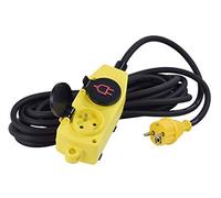 STANLEY FATMAX Prolongateur Chantier 4 Prises 16A+T avec Clapets, IP44. Câble HO7RN-F 3G1,5 mm², Longueur 5 mètres