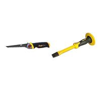 STANLEY FATMAX Scie pour Usage Général - Découpe du Plâtre - 8 Dents/Pouce & 4-18-332 Ciseau Plat 30,5 cm - Gamme Fatmax - - Acier Chrome Vanadium