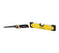 STANLEY FATMAX Scie pour Usage Général - Découpe du Plâtre - 8 Dents/Pouce - Denture Triple & 0-43-511 Niveau Torpédo Magnétique 230 Mm - Semelle Aluminium