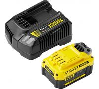 STANLEY FATMAX SFMCB14M1 V20 18V Batterie 4Ah + Chargeur Rapide