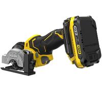 STANLEY FATMAX V20 Meuleuse 76 mm Brushless 18V + 2 Batteries 2Ah SFMCM300D2-QW