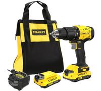 STANLEY FATMAX V20 Perceuse à percussion, SFMCD712C2S-QW | 18V, 2 batteries Li-Ion 1,5 Ah, chargeur 1,25 A, sac souple, 55 Nm et 2 vitesses