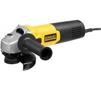 Mini-Amoladora 1.100W 125mm, velocidad variable 3.000-11.000 rpm, rosca del eje M14, embrague electrónico, protección contra re-arranque y arranque suave. Incluye empuñadura lateral marca STANLEY