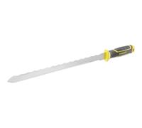 STANLEY Fmht0-10327 Couteau Isolation 350 Mm Gamme FATMAX - Denture Dentelée Et Fine - Lame Crantée - Poignée Bi Matière - Lame Inox