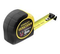 Stanley Fmht0-33868 Mètre Ruban Magnétique Gamme FatMax - Ruban Large - Revêtement Blade Armor Thermoplastique Et Mylar Anti Abrasion Et Anticorrosion - Position Zéro Réel - Boiter Bi Matière 8 m x 32 mm Jaune/Noir