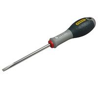 STANLEY Fmht0-62641 Tournevis Fente En Acier - Gamme FATMAX - Fabriqués En France - Lame En Acier - Sablage De L'Empreinte - Poignée Soft Grip - Liaison Quasi Incassable - Finition Anticorrosion
