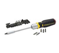 Stanley Fmht0-62690 Tournevis Interchangeable Gamme FatMax - Mécanisme Cliquet 40 Dents - Angle De Reprise 9° - 3 Positions De Cliquet - Poignée Bi Matière Grip Noir