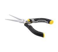 STANLEY FMHT0-80520 Mini Pince À Demi-Rondes/Becs Longs Gamme FATMAX - Design Compact - Ressort De Rappel - Coupe Et Serre - Poignée Bi Matière - Acier Trempé