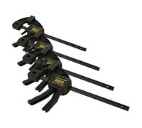 Stanley Fmht0-83232 Serre-Joint M 150 Gamme FatMax - Travaux De Précision - Patin De Protection Amovibles - Rainure En V Pour Maintien Des Tubes - Rail En Acier - Corps En Nylon Renforcé (Lot de 4)