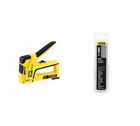 Stanley Fmht6-70411 Agrafeuse Tr 400 Gamme FatMax - Agrafes De Type A - Clous Type J - Puissance Variable - Corps Léger Abs Avec Poignée Ergonomique & 1-SWK-BN0625T Clous Type J-18GA, Argent, 15 mm