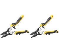STANLEY FMHT73756-0 Cisailles Coupes Tôle Coupe droite FatMax Pro - ERGO, Gris (Lot de 2)