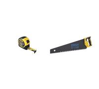 Stanley Fmht81556-5 mètres Ruban Gamme Fatmax - Fabriqués en France - Ruban Épais & Stanley 2-20-149 Scie Égoïne JetCut 7dents/Pouce - Fabriquée en France - Traitement Blade Armor