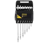 STANLEY Fmmt82901-0 Clés À Fourches Gamme FATMAX - Fourche "Anti-Slip" Orientée À 15° - Meilleure Adhérence - Prise De L'Écrou Sur 3 Points - Étui Compact Et Résistant - Jeu De 7 Pièces