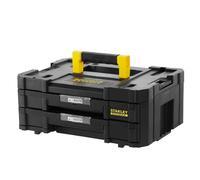 STANLEY FMST1-71969 Mallette 2 Tiroirs Tstak/PRO-STACK Gamme FATMAX - 8L - Résistant - Corps Polypropylène - 2 Tiroirs À Compartiments Modulables