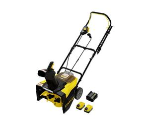 Stanley - Fraise à neige sans fil 18V, 2 batteries Li-Ion 6,0 Ah, chargeur SCSNP460R2-QW