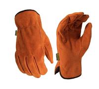 Stanley Gants de travail en cuir fendu SY710L Marron Taille L (10)
