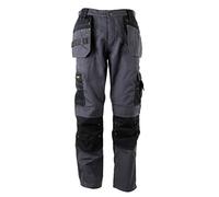 STANLEY Huntsville - Pantalon de travail en polycoton pour homme avec poche holster et poche cargo, gris, 34W / 31L