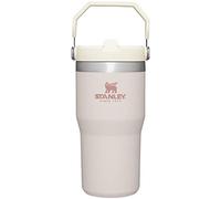 STANLEY IceFlow Gobelet en acier inoxydable avec paille - Bouteille d'eau isotherme pour la maison, le bureau ou la voiture - Réutilisable - Anti-fuite - Flip Cold 12 heures - Glacé 2 jours (quartz