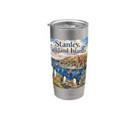 Stanley Îles Falkland Amérique du Sud Pingouins de croisière SA Gobelet isotherme en acier inoxydable double paroi
