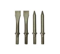Stanley Jeu de 4 burins avec tige hexagonale 10 mm, ensemble burins en acier pour travaux de démolition et burinage, compatibles