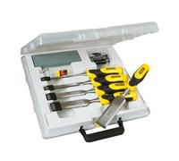 STANLEY Jeu de 5 ciseaux à bois Dynagrip 6, 12, 18, 25 et 32 mm, 5 pièces, 5-16-421