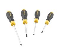 STANLEY Juego de 4 destornilladores Cushion Grip: Plana y Phillips pour adultes, teint soigné au quotidien, texture confortable