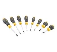STANLEY Juego de 8 destornilladores Cushion Grip: Plana y Phillips pour adultes, teint soigné au quotidien, texture confortable
