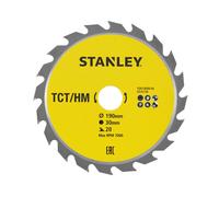 Stanley STA13030-XJ Lame de scie pour bois 190x30mm, 20 dents