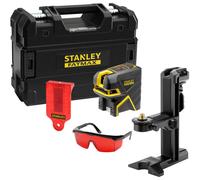 Stanley - Laser croix et point avec accessoires, rouge, portée 50 m, batterie, chargeur FMHT1-77415