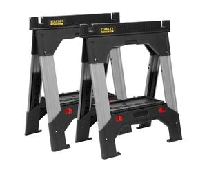 STANLEY Lot de 2 tréteaux bi-matière ajustables FatMax