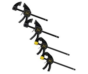 STANLEY Lot de 4 serre-joints 2 x L-300 mm + 2 x M-150 mm