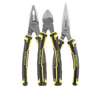 Stanley MaxSteel 4-84-488 - Coffret de 3 pinces - Universelle 165 mm - Diagonale 165 mm - Bec long 155 mm