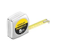 STANLEY Mesure 5 m x 19 mm en Abs Powerlock Classic Fabriqué en France - Ruban Large - Revêtement Blade Armor et Mylar - Crochet 3 Rivets - Boitier Abs Antichoc - Blocage de Ruban - 0-33-194