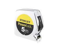 STANLEY Mesure 5 m x 19 mm en Abs Powerlock Classic Fabriqué en France - Ruban Large - Revêtement Blade Armor et Mylar - Crochet 3 Rivets - Boitier Abs Antichoc - Blocage de Ruban - 0-33-194