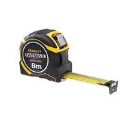 STANLEY - Mesure auto lock 8 M x 32 mm - ruban large - crochet avec position du zéro réel -boitier ergonomique bi matière - trou d'accroche pour dragonne - XTHT0-33501