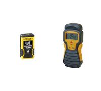 STANLEY - Mesure Laser Pocket 12m - STHT77666-0 & Brennenstuhl Détecteur d'humidité MD à Pile (arrêt Automatique après 3min d'utilisation) Gris sans Batterie