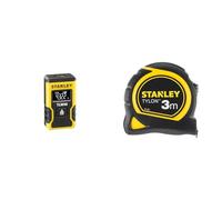 STANLEY - Mesure Laser Pocket 12m - STHT77666-0 & Mesure 3 m x 13 mm Bi-Matière Tylon - Métre à Ruban Léger, Compact et Ergonomique avec Crochet de Ceinture 0-30-687