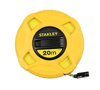 STANLEY Mètre Ruban 20 m x 12,7 mm en Fibre de Verre 40 Brins - Précision Classe III - Graduation Tous les 2 mm - Jaune Fluo Plus Lisible - Revêtement PVC - Boitier ABS Antichocs - 0-34-296