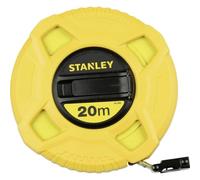Stanley Mètre ruban fibre de verre 20 m x 12,7 mm – Jaune fluo – 0-34-296