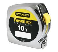 Stanley Mètre-ruban de poche PowerLock® L. 10 m l. de bande 25 mm mm/cm EG II plastique Quantité:1
