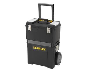 STANLEY Mobile Work Centre Toolbox, 2-in-1 Rolling Workshop with Stackable Units and Removable Toolbox, 1-93-968