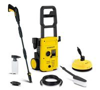 Stanley Nettoyeur Haute Pression SXPW17P, pour Surfaces Domestiques Extérieures et Autos, avec Nettoyeur de Sols et Brosse Fixe, Pression Max. 130 Bar, Débit Max. 450 l/h, Puissance absorbée 1700 W