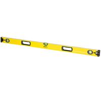 STANLEY 1-43-548 Niveau À Bulle 120 cm Gamme FATMAX - Structure en Aluminium Renforcé- 3 Fioles Haute Visibilité - 2 Semelles Usinées -2 Poignées Bi matière - Embouts de Protection