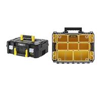 STANLEY - ORGANISEUR GRANDE CAPACITÉ STANLEY FATMAX PRO-STACK - FMST82967-1 & Stanley FMST1-71966 Mallette Tstak/PRO-STACK Gamme Fatmax - Résistant - Corps Polypropylène