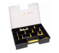 STANLEY 1-92-762 Organiseur Avec 25 Compartiments - Couvercle Abs Antichocs - Corps En Polypropylène - 8 X 45,7 X 33Cm - Séparateurs De Compartiments Amovibles - Poignée Moulée