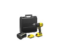 Stanley - Perceuse à percussion sans fil 18V, 2 batteries 2,0 Ah Li-Ion, chargeur SFMCD711D2K-QW